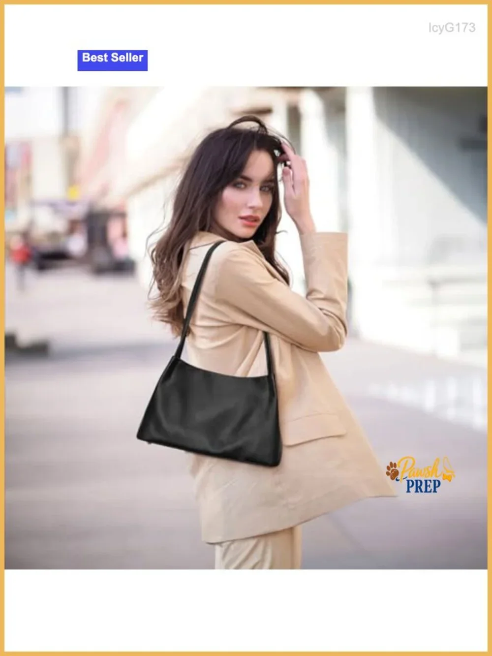 Genuine Leather Hobo Bag Soft Shoulder Purse with Magnetic Snap